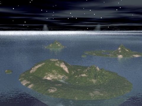 Ostrovy v noci